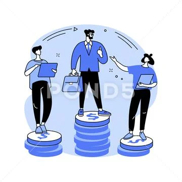 Income inequality abstract concept vector illustration. ~ Clip Art ...