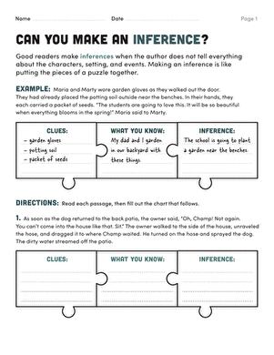 Can You Make an Inference? | Worksheet 