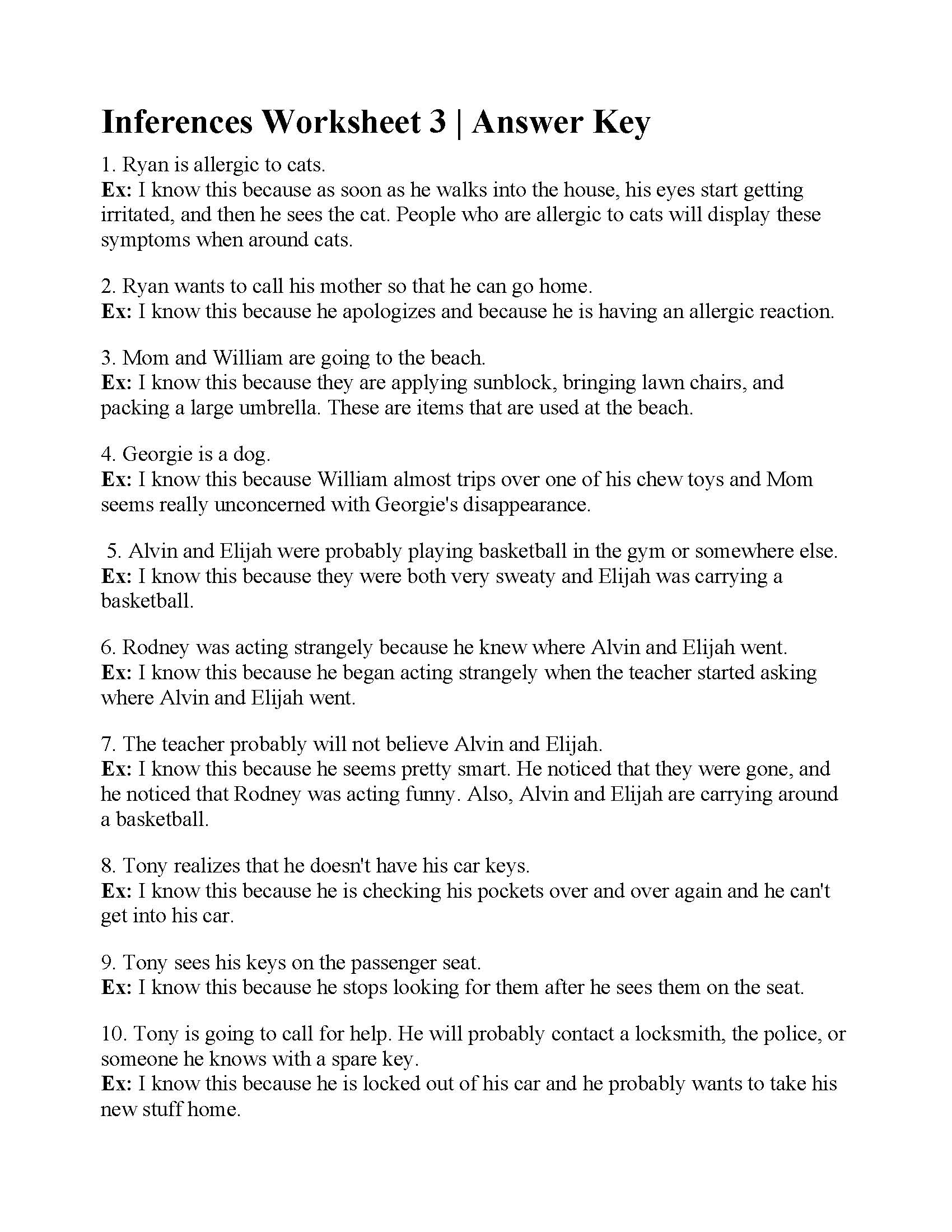 inference worksheet 3 answers