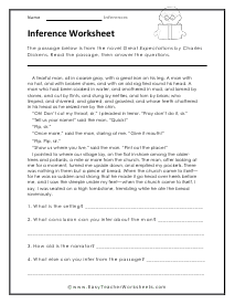 inference worksheet high school