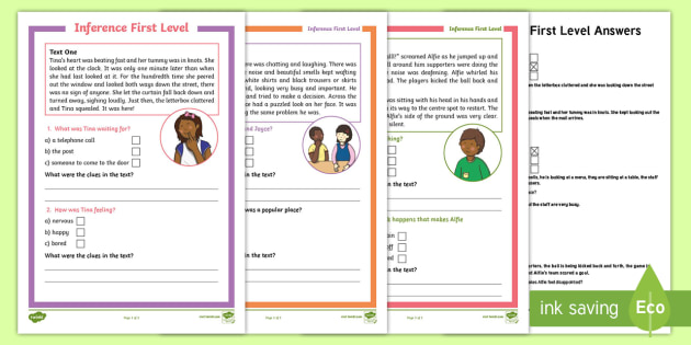 inferences printable worksheet in math