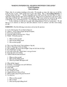 Inference Reading Passages Lesson Plans &  Worksheets