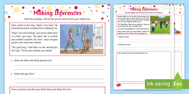 Making Inferences and Drawing Conclusions Worksheet - Twinkl