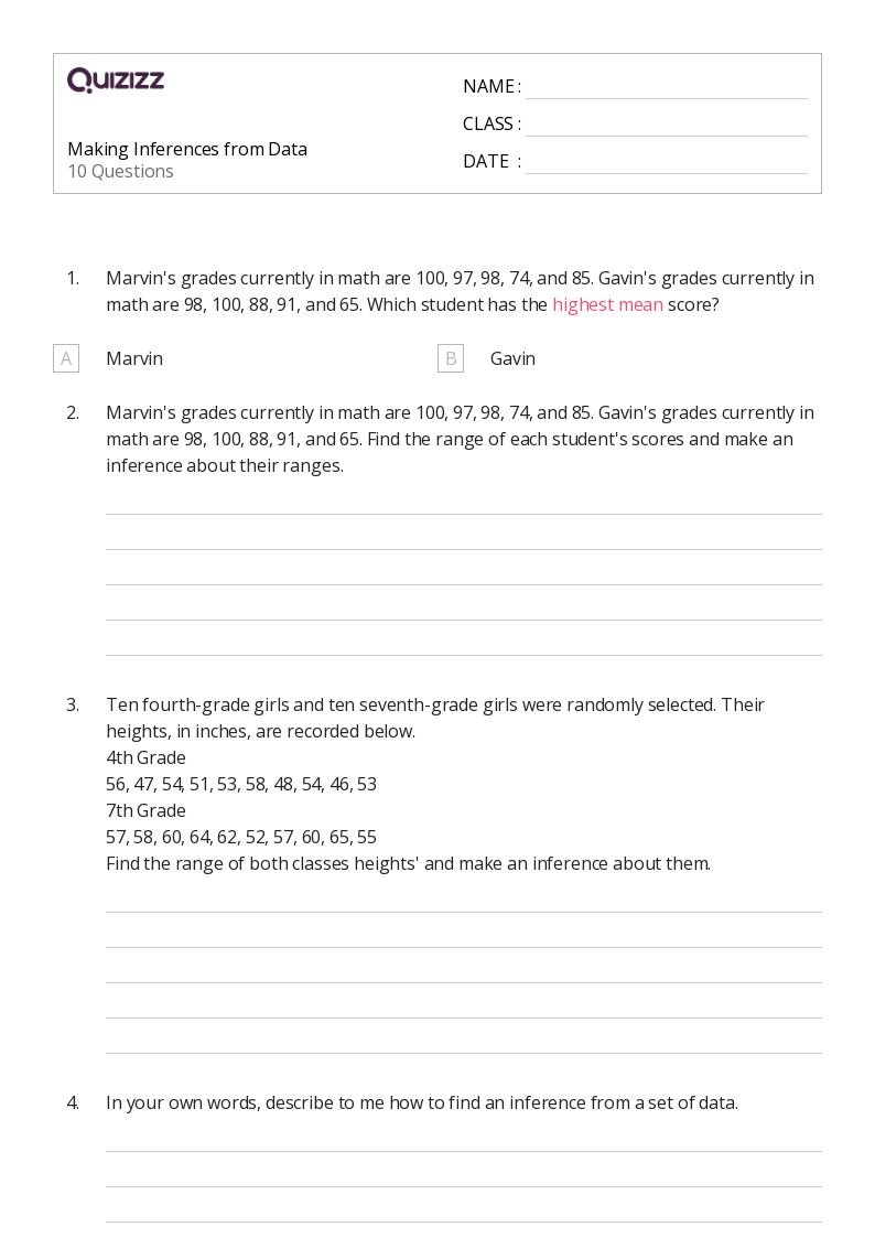 50+ Making Inferences worksheets for 8th Grade on Quizizz | Free ...
