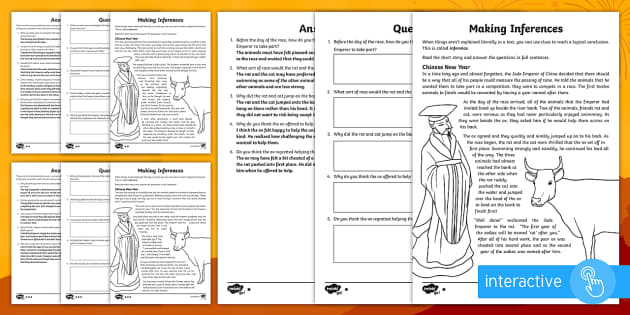 inferences worksheet new year s