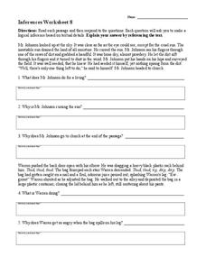Inferences Worksheet 8 Worksheet for 4th - 8th Grade | Lesson Planet