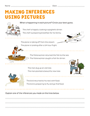 Making Inferences With Pictures | Worksheet 