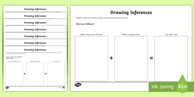 inference Worksheets - Making Inferences from Text - Twinkl