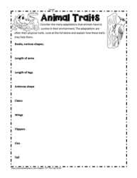 Heredity and Traits Activities Worksheets