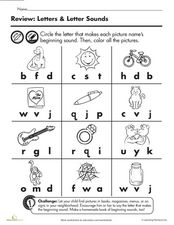 Initial Consonant Sounds Worksheet for 1st Grade | Lesson Planet