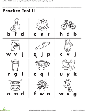 Beginning Letter Sounds | Interactive Worksheet  ...