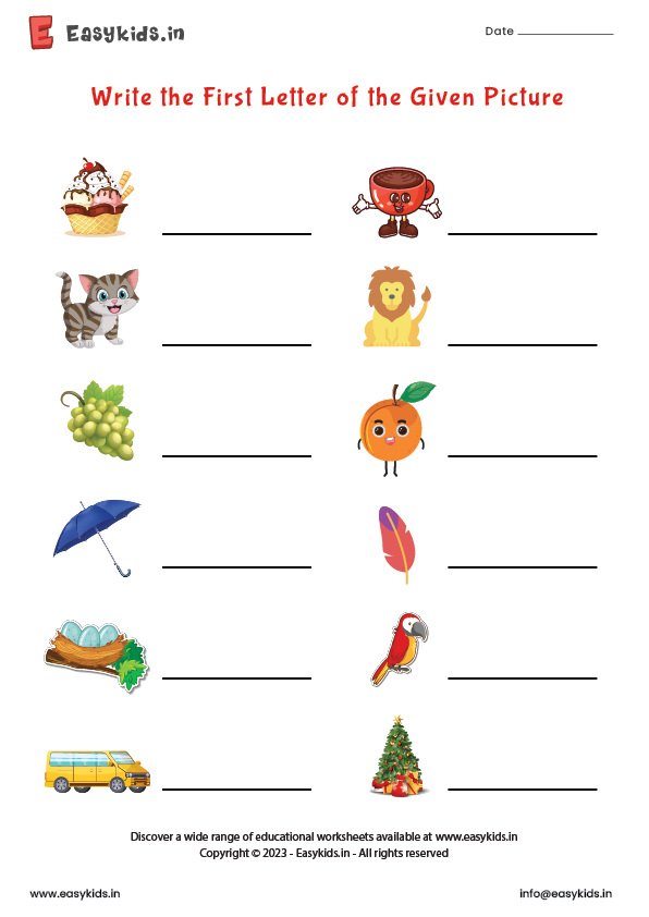 initial v worksheet