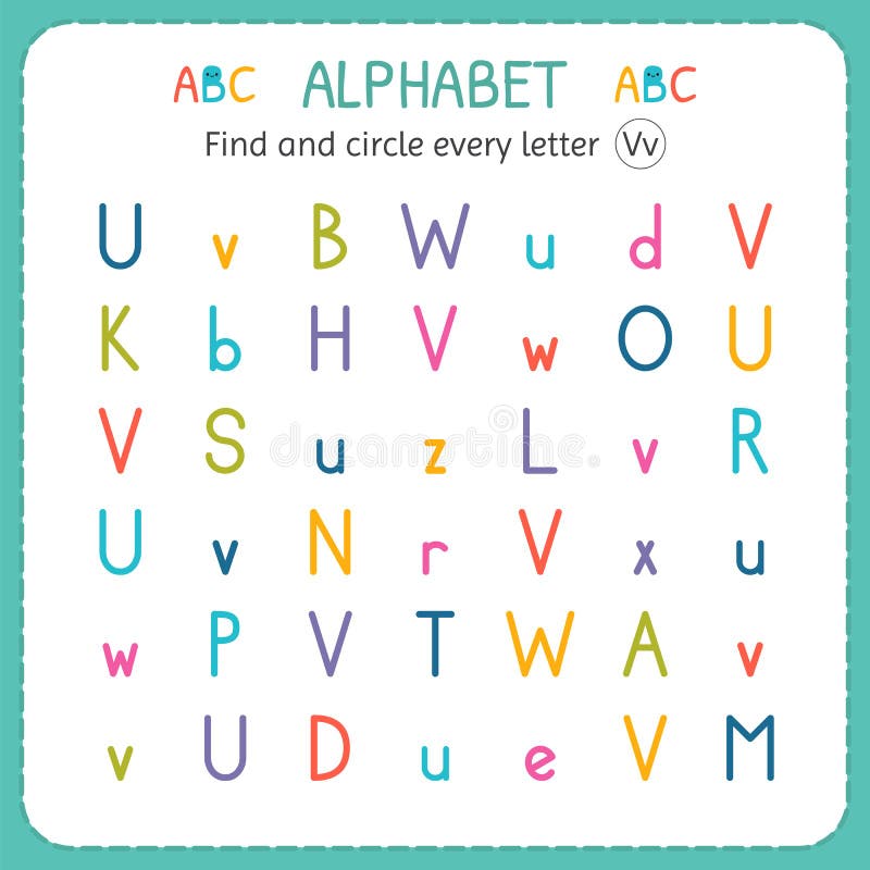 Letter V Worksheet Stock Illustrations - 342 Letter V Worksheet ...
