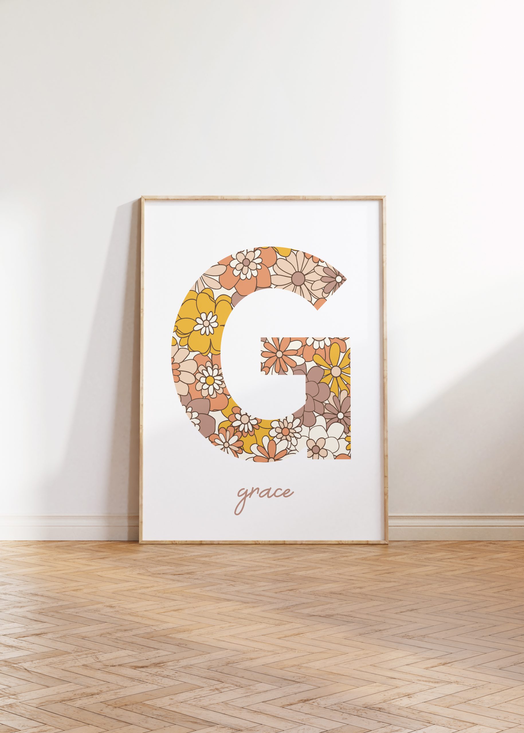 Boho Girls Name Art Personalized - Girls Nursery Wall Art ...