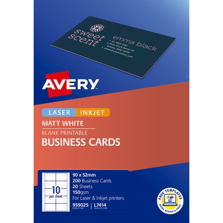 Avery Printable Business Card InkJet . Blue Border (250 Cards ...