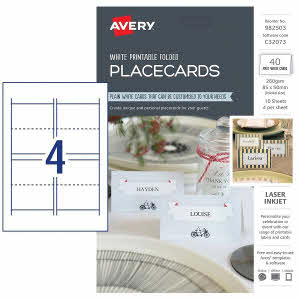 inkjet printable place cards
