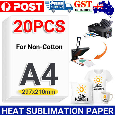 10x T Shirt A4 Heat Transfer Paper Iron On Heat Press Light ...