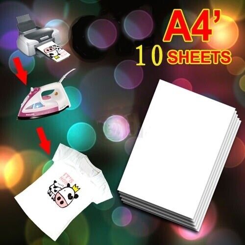 Inkjet Glow In The Dark Iron On Heat Transfer Paper For Fabrics 8.5”x11” 5  Sh | eBay