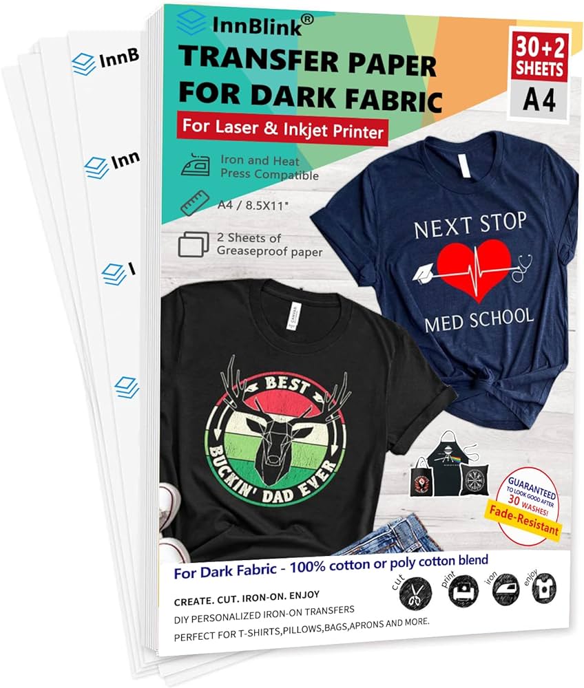 inkjet transfer paper for dark fabric