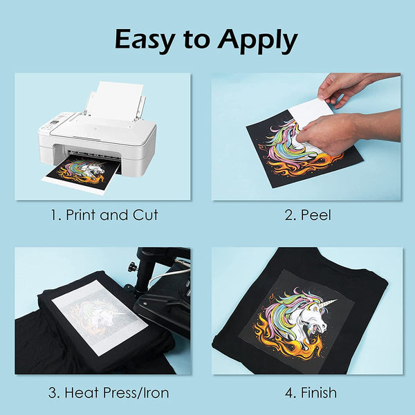 PPD Inkjet Premium T Shirt Transfer Paper A4 for Dark Fabric x 20 ...