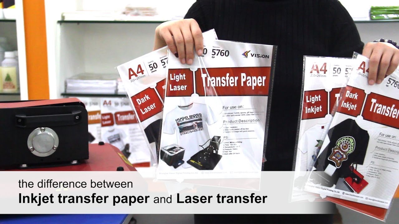 what are the differences between inkjet transfer paper and laser transfer  paper