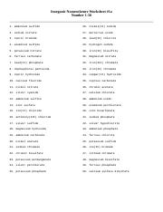 inorganic nomenclature worksheet