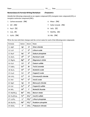inorganic nomenclature worksheet