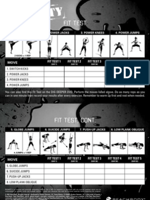 Insanity Workout Worksheets | PDF | Recreation | Physical Exercise
