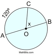 Practice with Central &  Inscribed Angles - MathBitsNotebook(Geo)