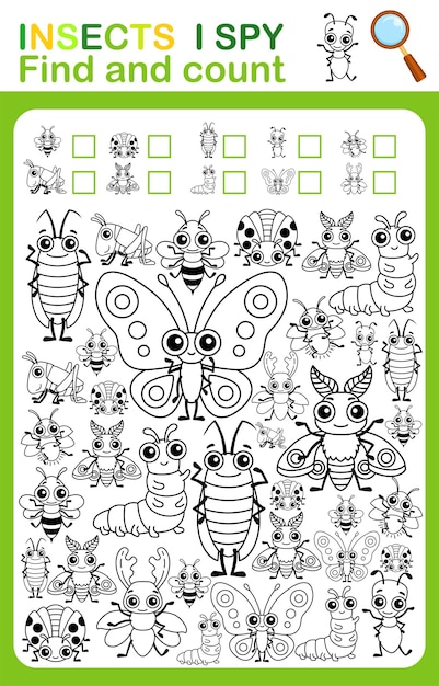 insect worksheet for kindergarten