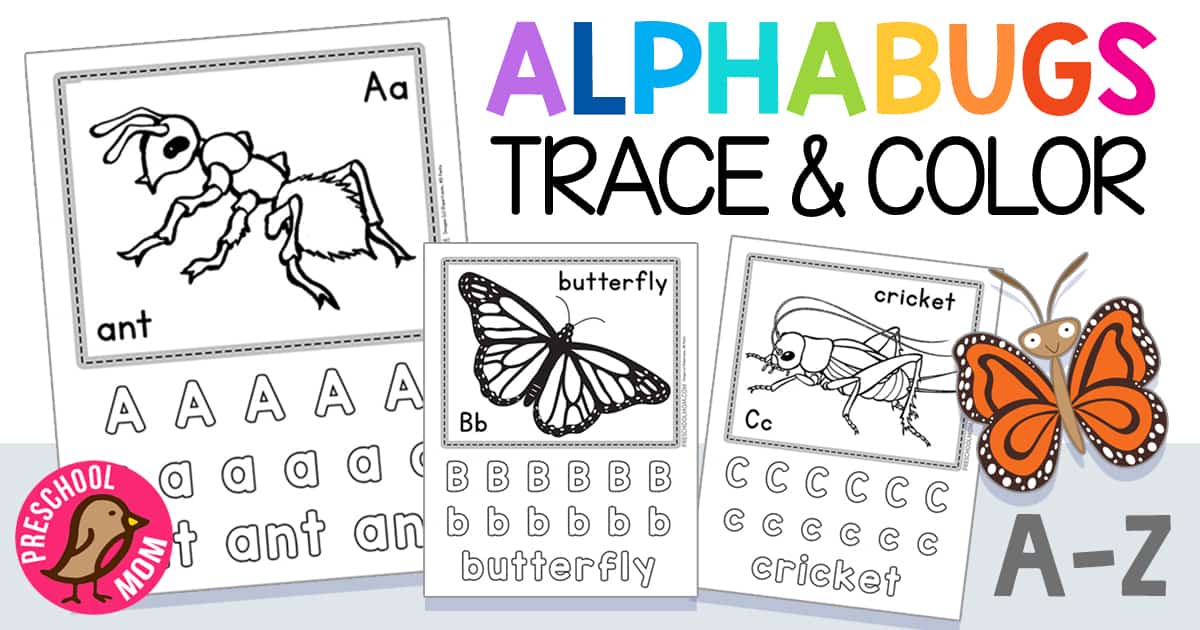 Alphabet Bug Worksheets - Preschool Mom