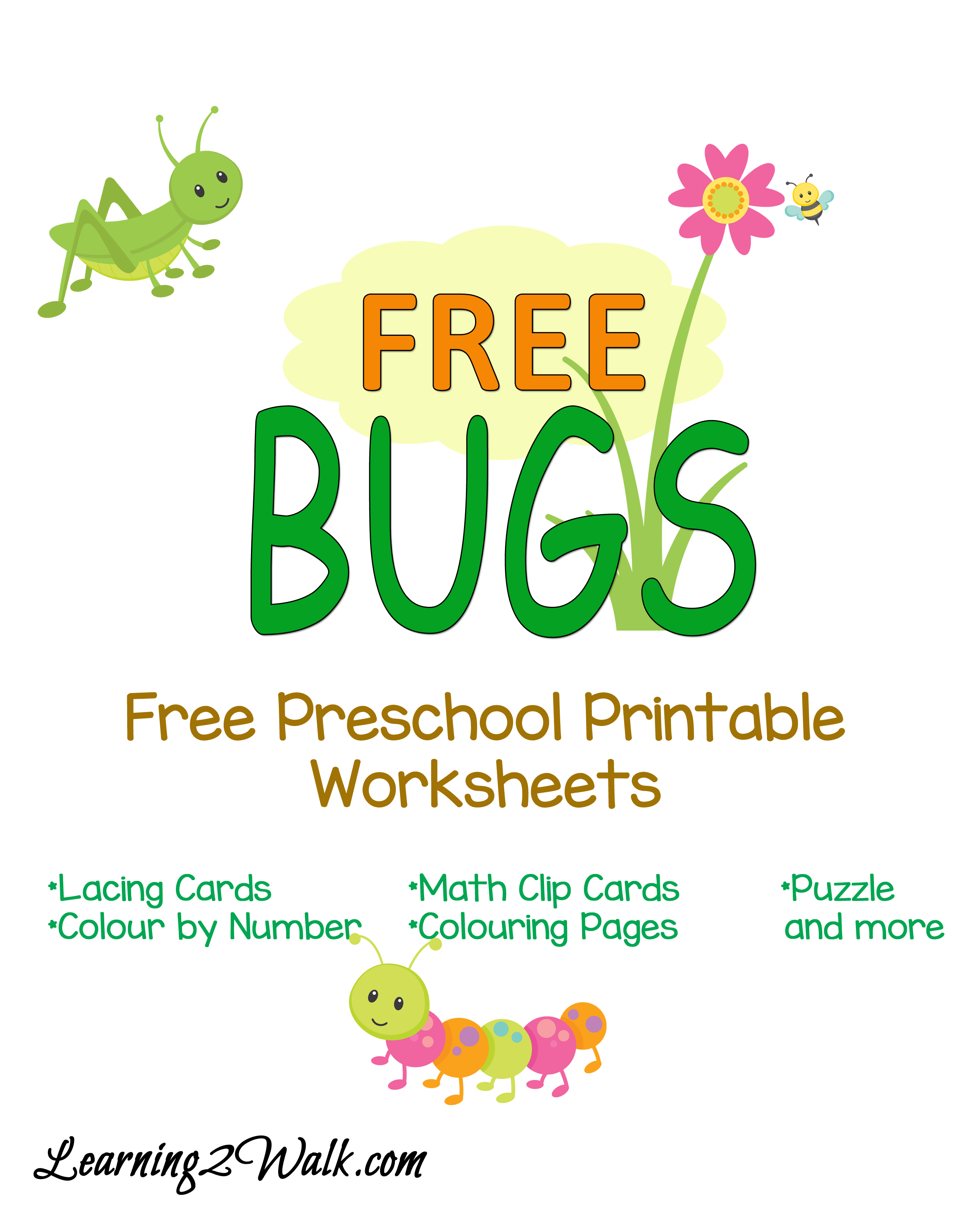 Free Bugs Preschool Printable Worksheets (30+ Pages)