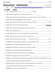 Inside Planet Earth.docx - Video Worksheet Name HR Discovery ...