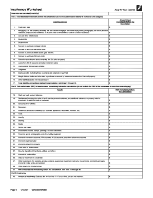 Fillable Insolvency Irs Pdf - Fill Online, Printable, Fillable ...
