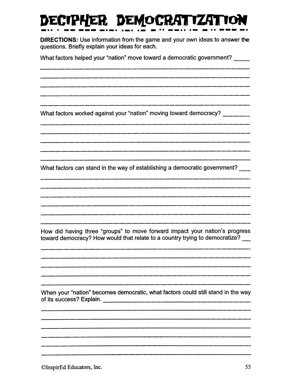 i Think: World History Activity Book Set of 18, Social Studies ...