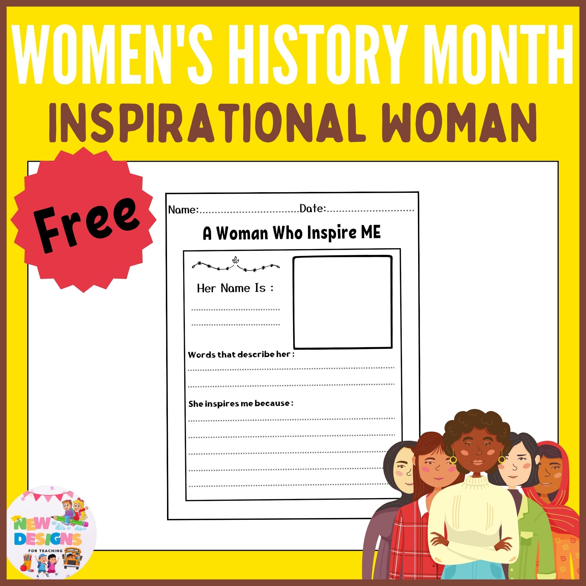 Inspiring Women / Free Printable Worksheet For Kids | Made By Teachers