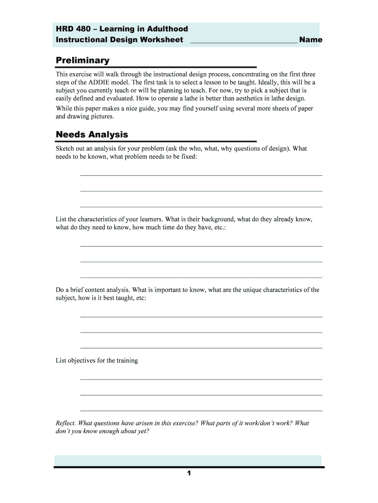 E learning course design template pdf: Fill out &  sign online | DocHub
