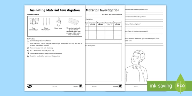 insulator and conductor worksheet
