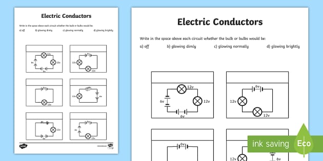 Electric Conductors Worksheets (teacher made) - Twinkl