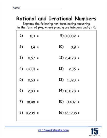 integers and rational numbers worksheet