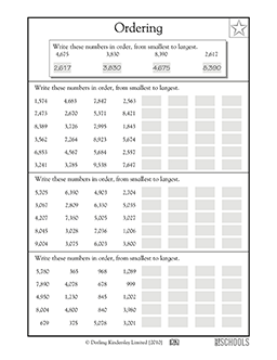 Putting numbers in order, numbers up to 9,900 | 4th grade Math ...