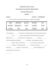 Grade 7 Integrated Science Week 6 Lesson 1 Worksheet 1 and Answer ...