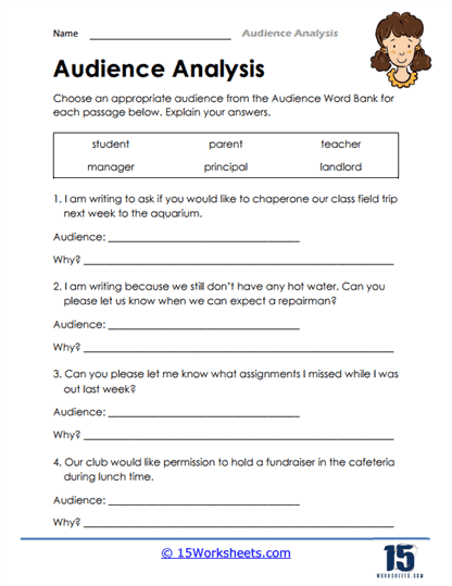 Audience Analysis Worksheets - 15 Worksheets Library