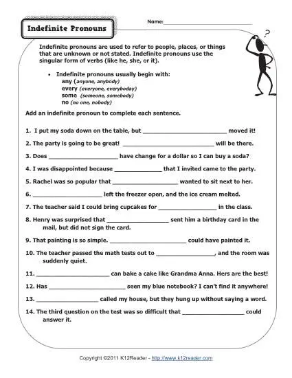 intensive pronoun worksheet