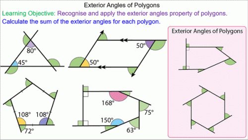 interior and exterior angles of polygons worksheet