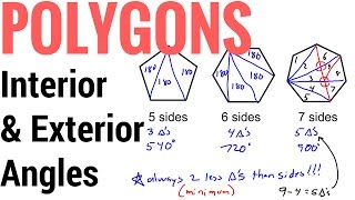 interior and exterior angles of polygons worksheet