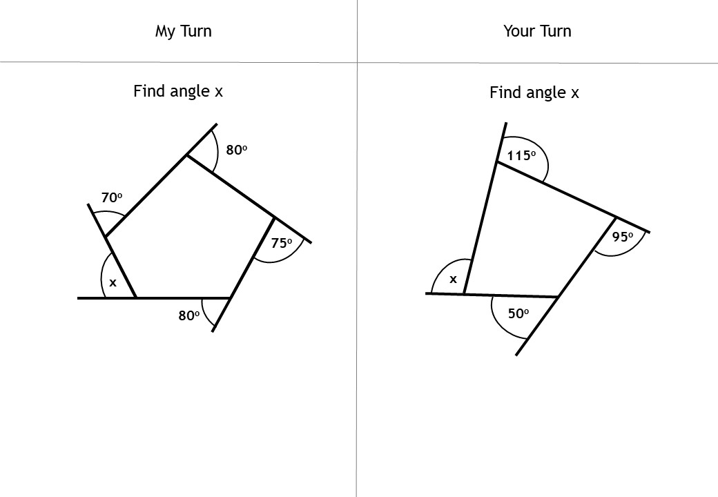 interior angles of a polygon worksheet