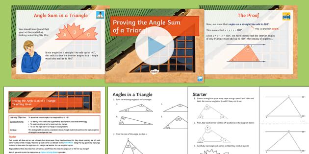 interior angles of a triangle worksheet