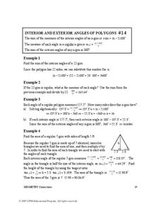interior angles of polygon worksheet