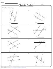 angles transversal exterior-angles-moderate-all.pdf - Name : MS1 ...